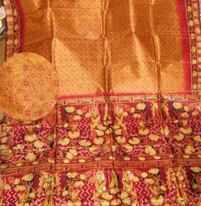 Sari in Block print