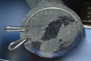 Socken in Stickrahmen einspannen