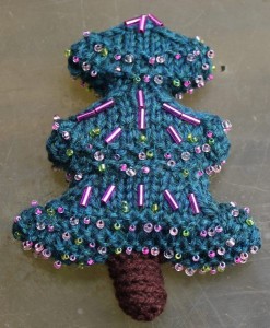 Gestrickter Weihnachtsbaum