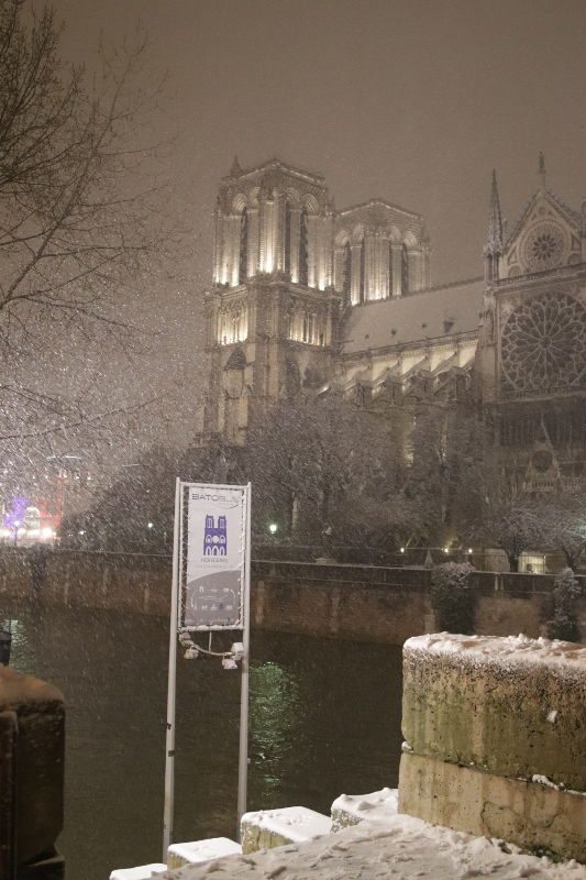 Notre Dame im Schnee